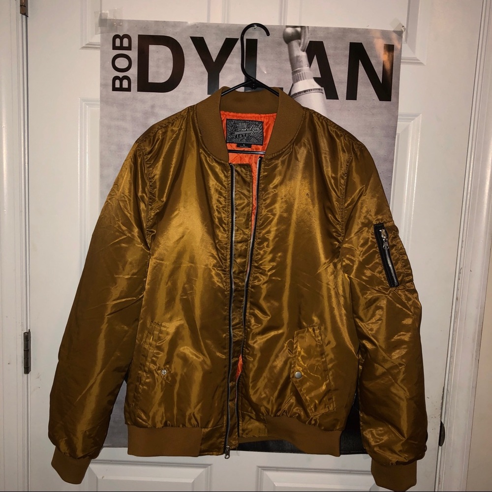 Gold bomber jacket